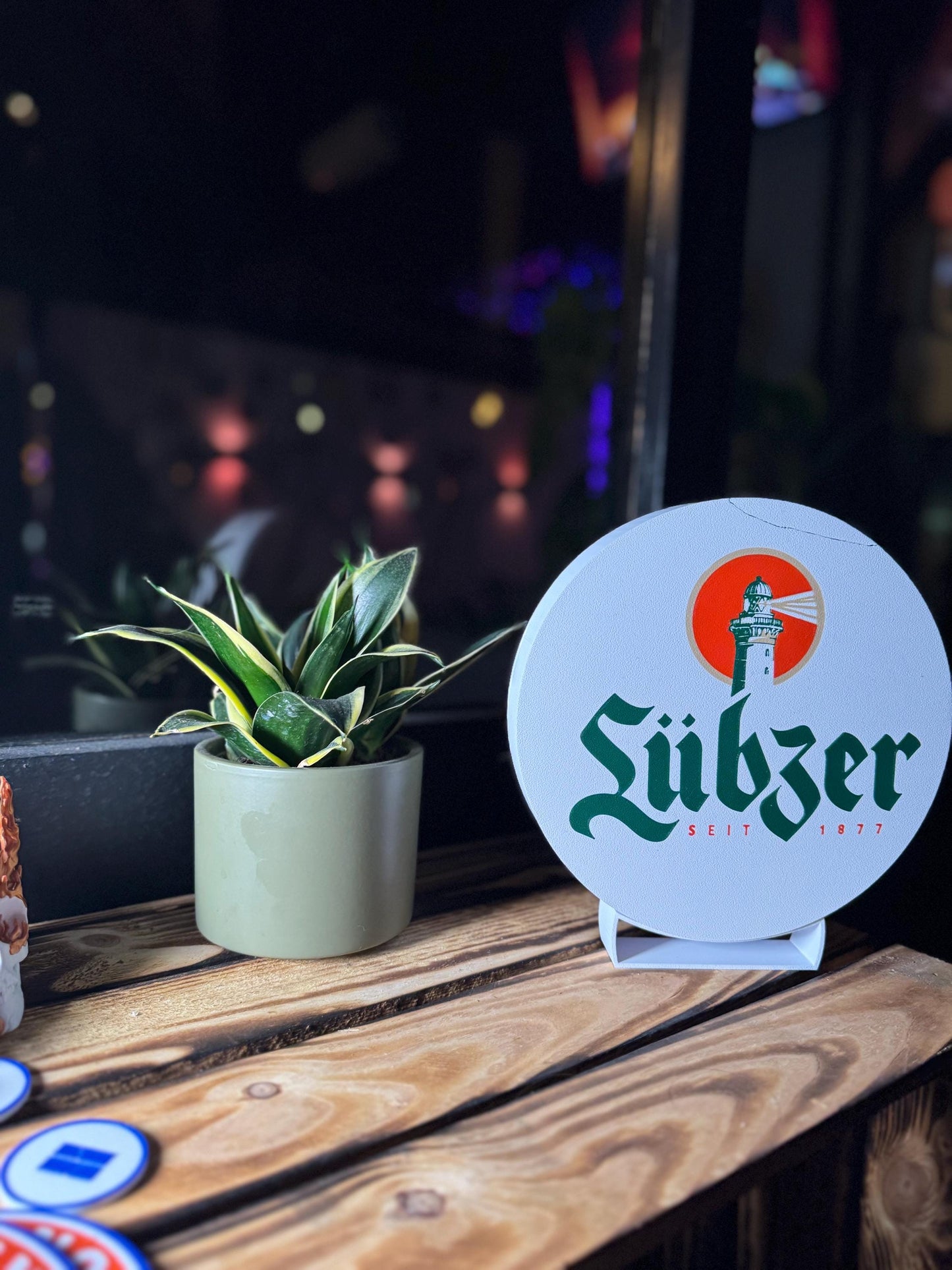 Lübzer Bier - Lampe - Lightbox - Logo