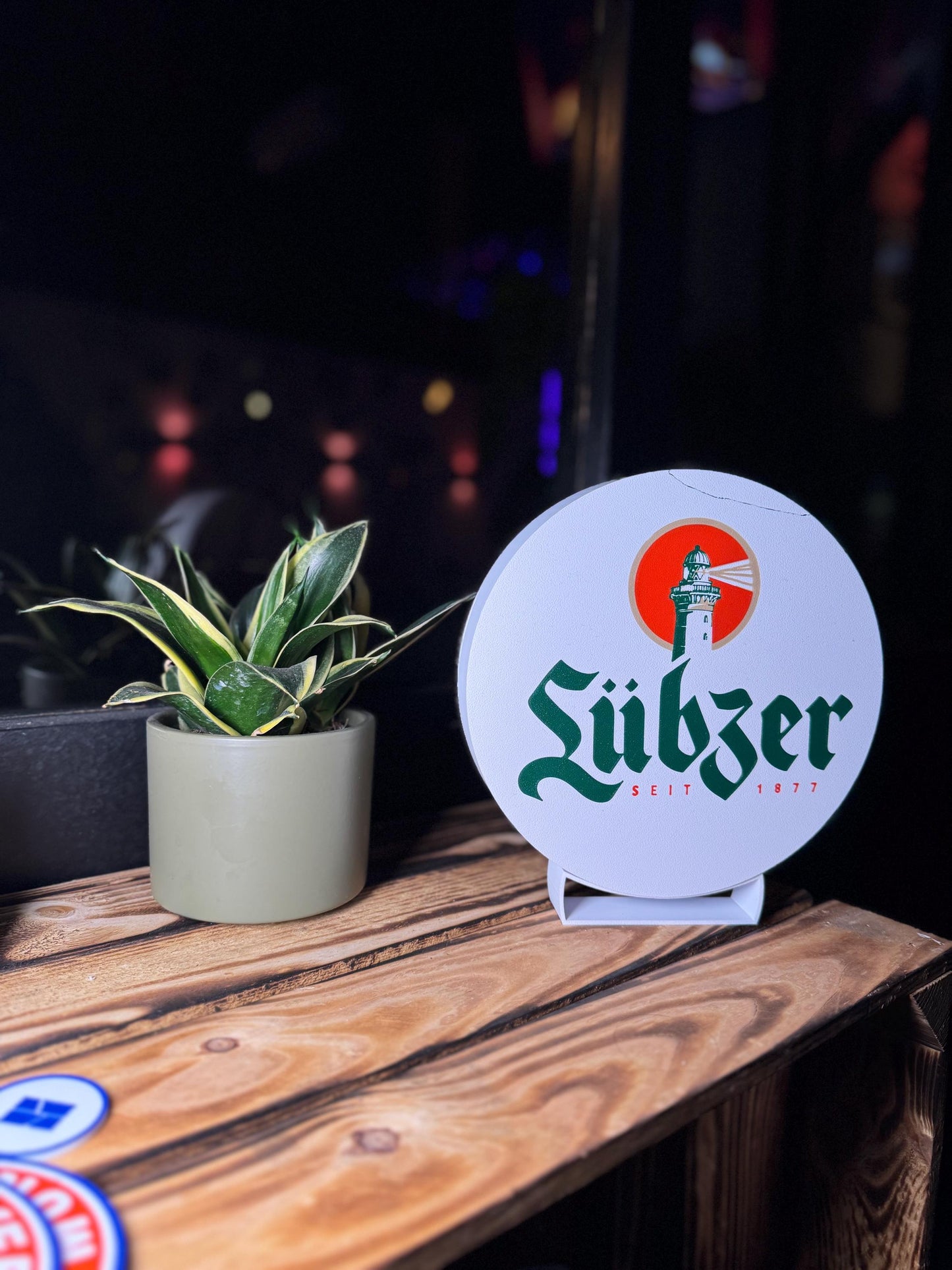 Lübzer Bier - Lampe - Lightbox - Logo