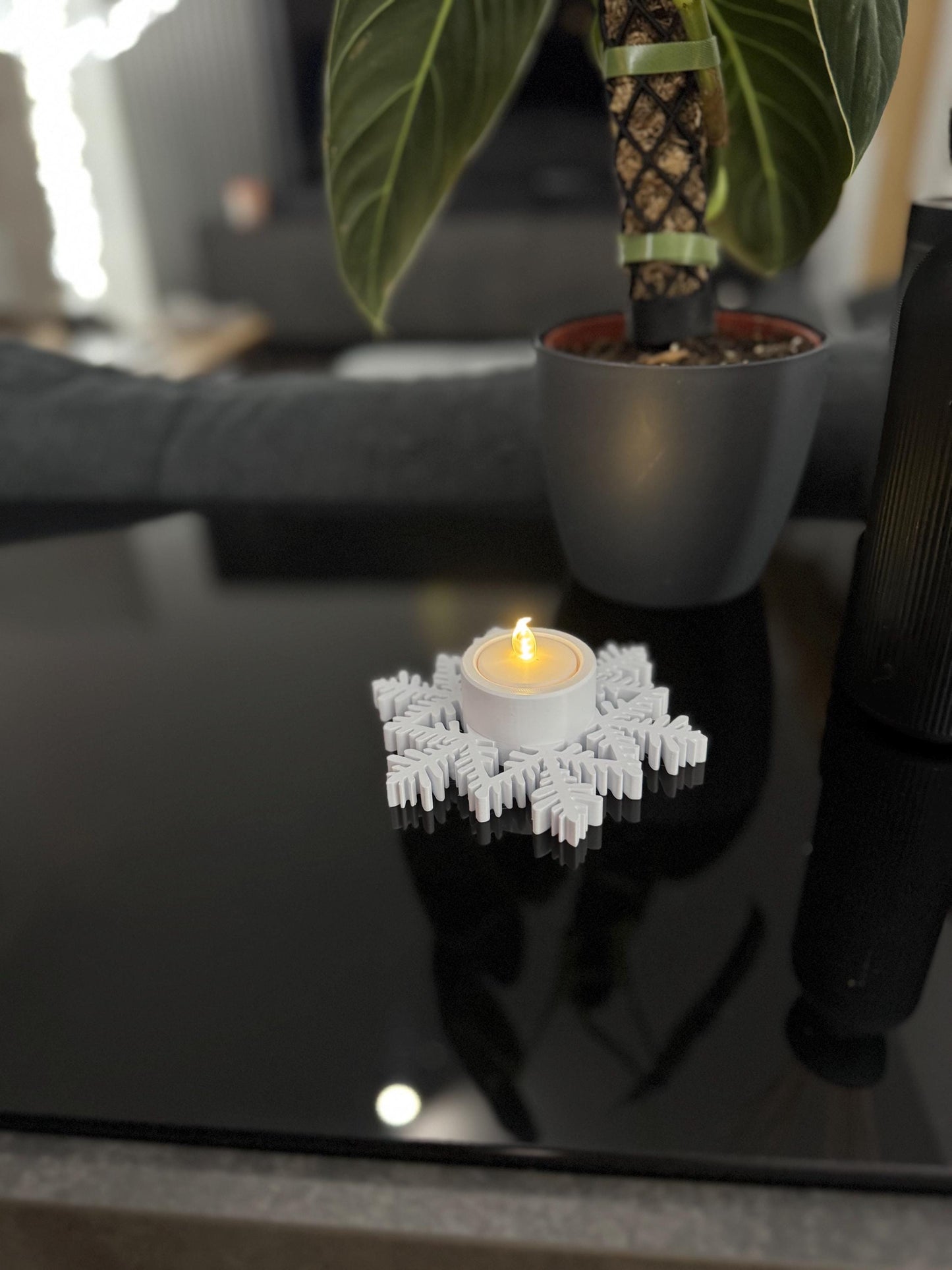 Schneeflocken Teelichthalter – Perfekte Winter-Deko für LED-Kerzen
