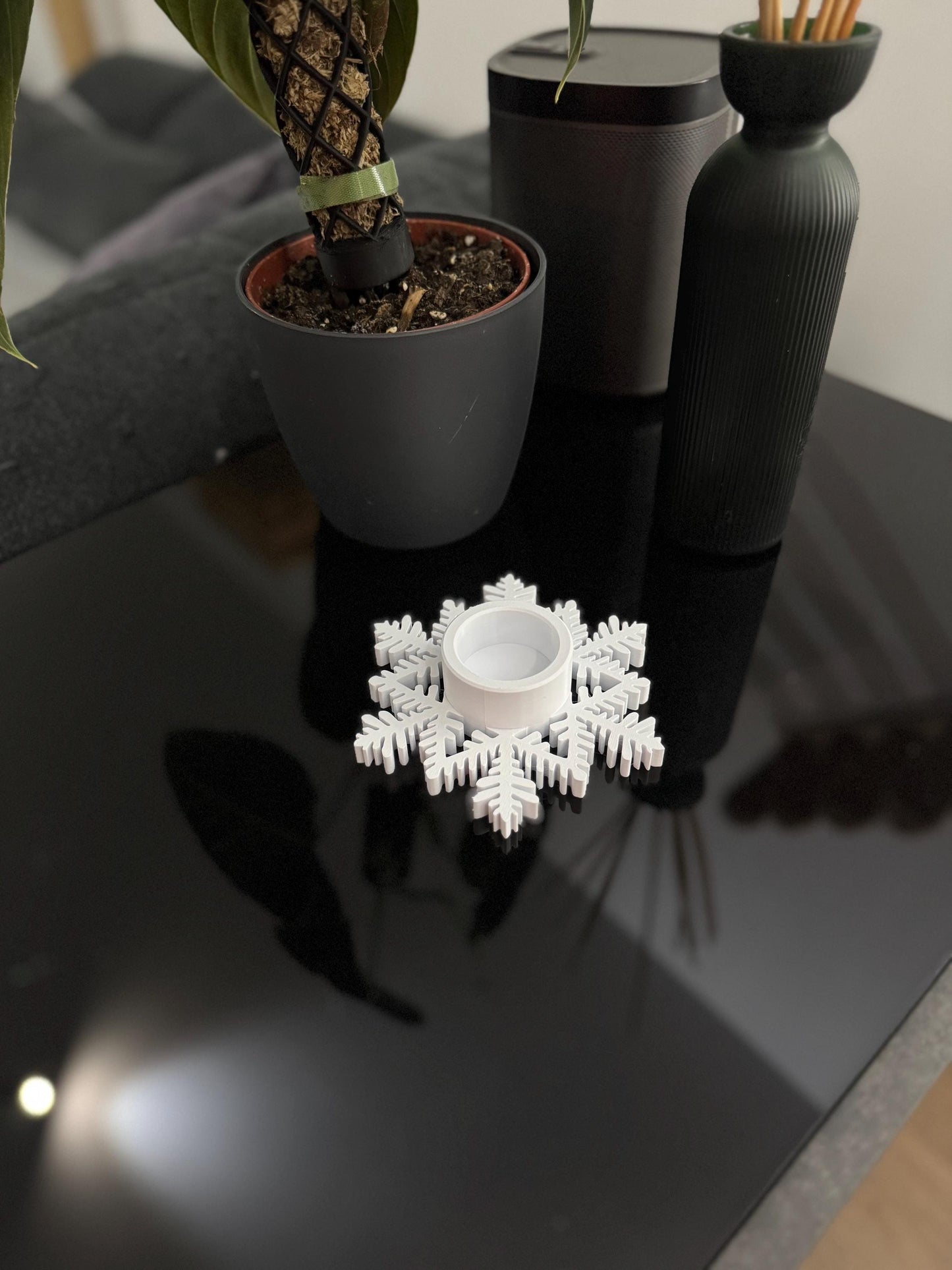 Schneeflocken Teelichthalter – Perfekte Winter-Deko für LED-Kerzen