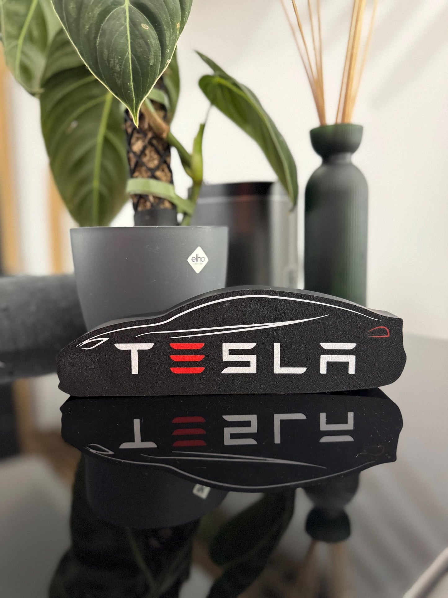 Tesla Lightbox – Stilvolle Silhouette mit ikonischem Schriftzug