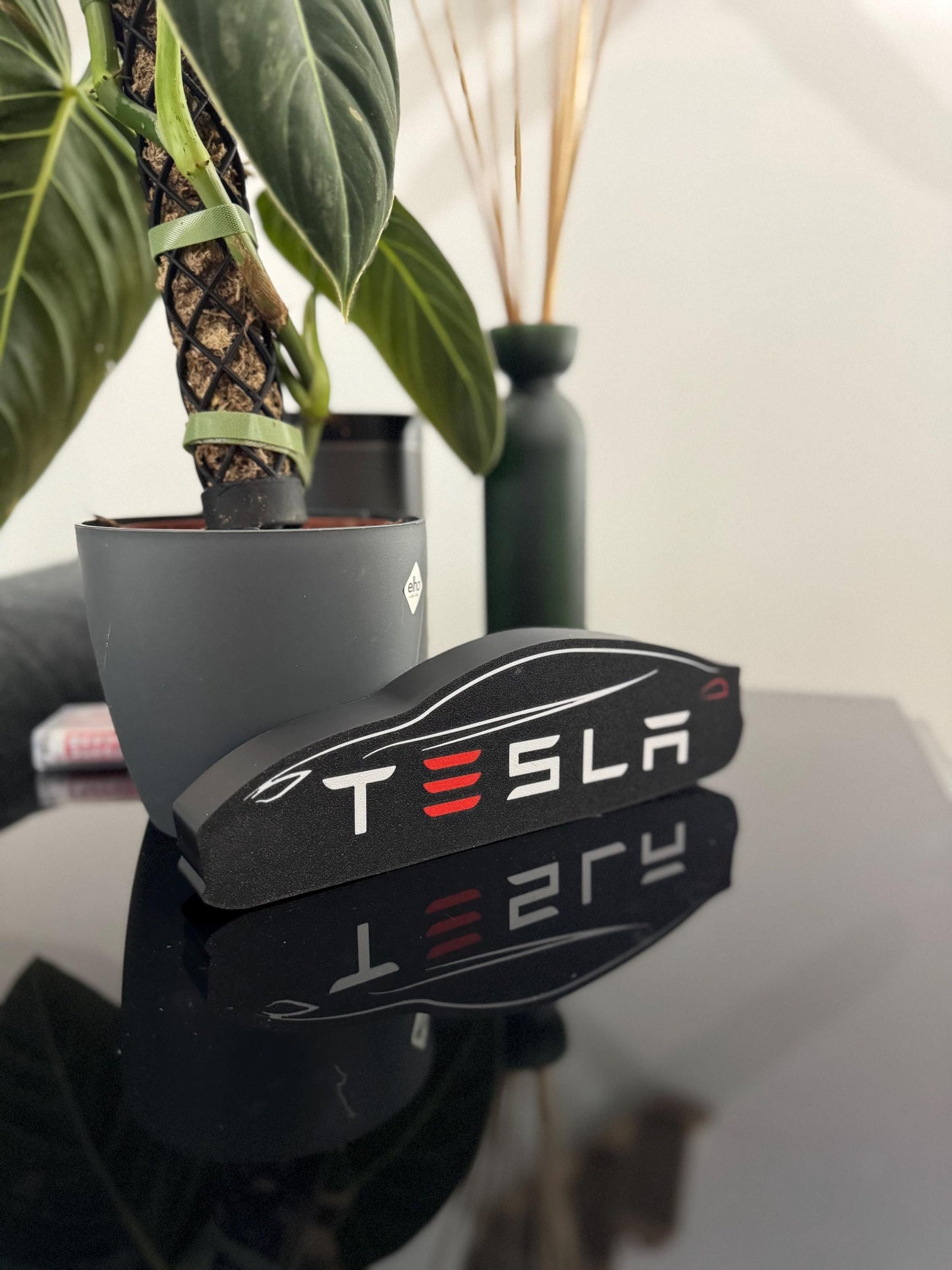 Tesla Lightbox – Stilvolle Silhouette mit ikonischem Schriftzug