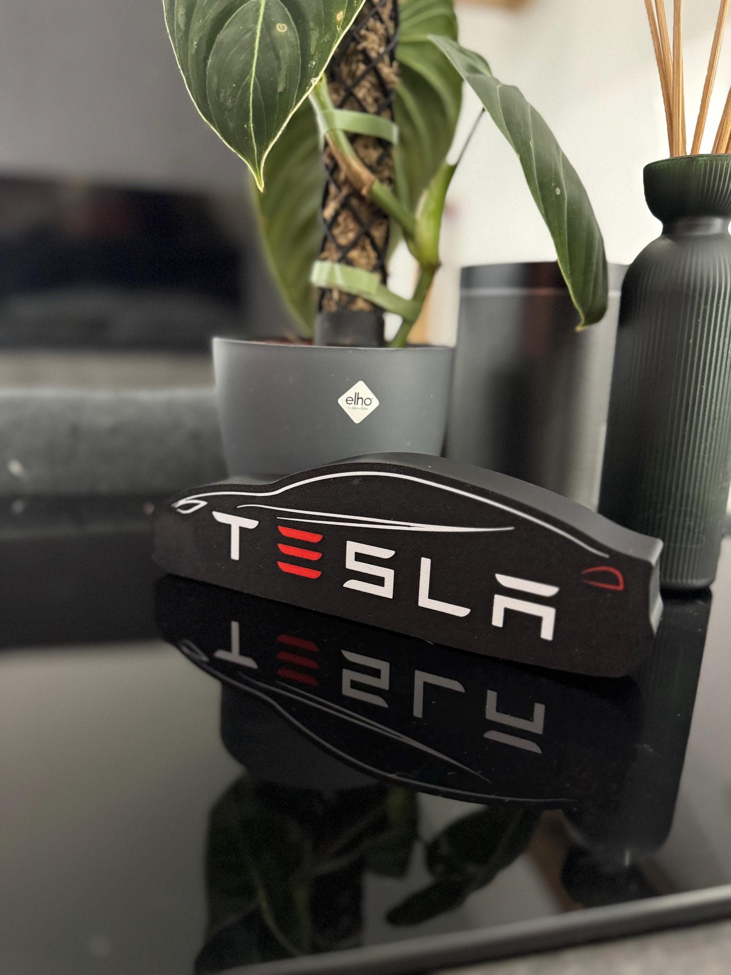 Tesla Lightbox – Stilvolle Silhouette mit ikonischem Schriftzug