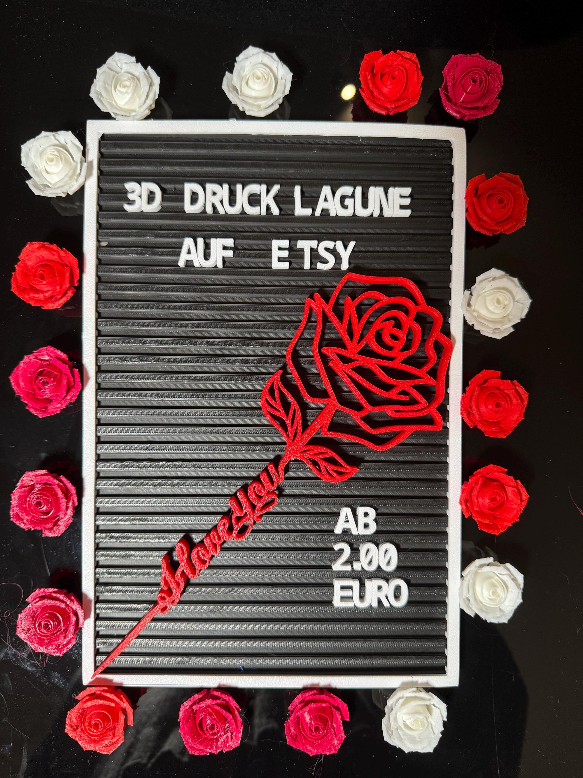 Elegante 3D-Rose: Naturgetreue Schönheit aus dem Drucker