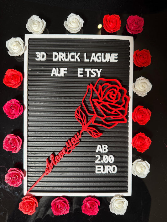 Elegante 3D-Rose: Naturgetreue Schönheit aus dem Drucker