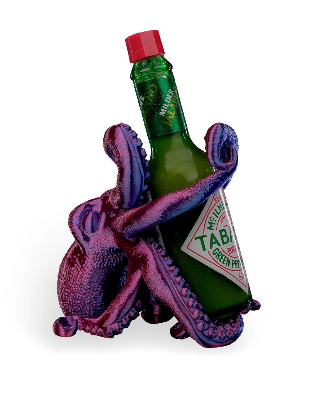 Bordeaux Octopus Tabasco Holder – Der Tentakel-Thron für deine Hot Sauce!