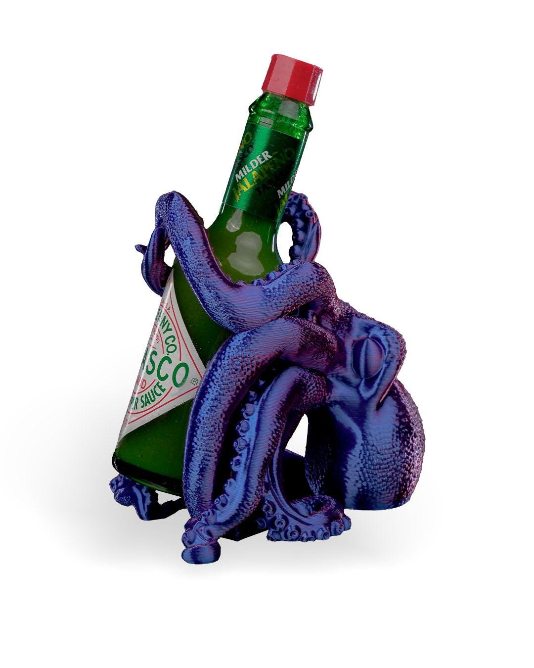 Bordeaux Octopus Tabasco Holder – Der Tentakel-Thron für deine Hot Sauce!