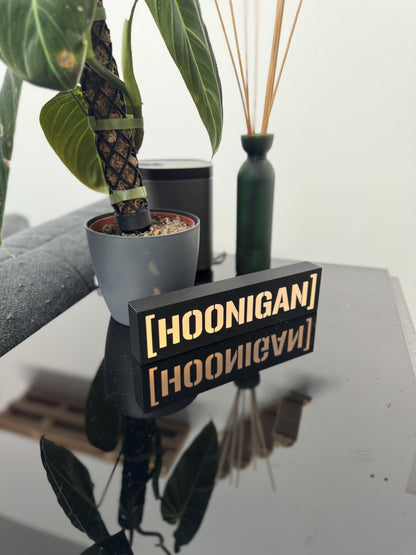 Hoonigan Lightbox – Handgefertigtes LED-Dekolicht für Motorsport-Fans