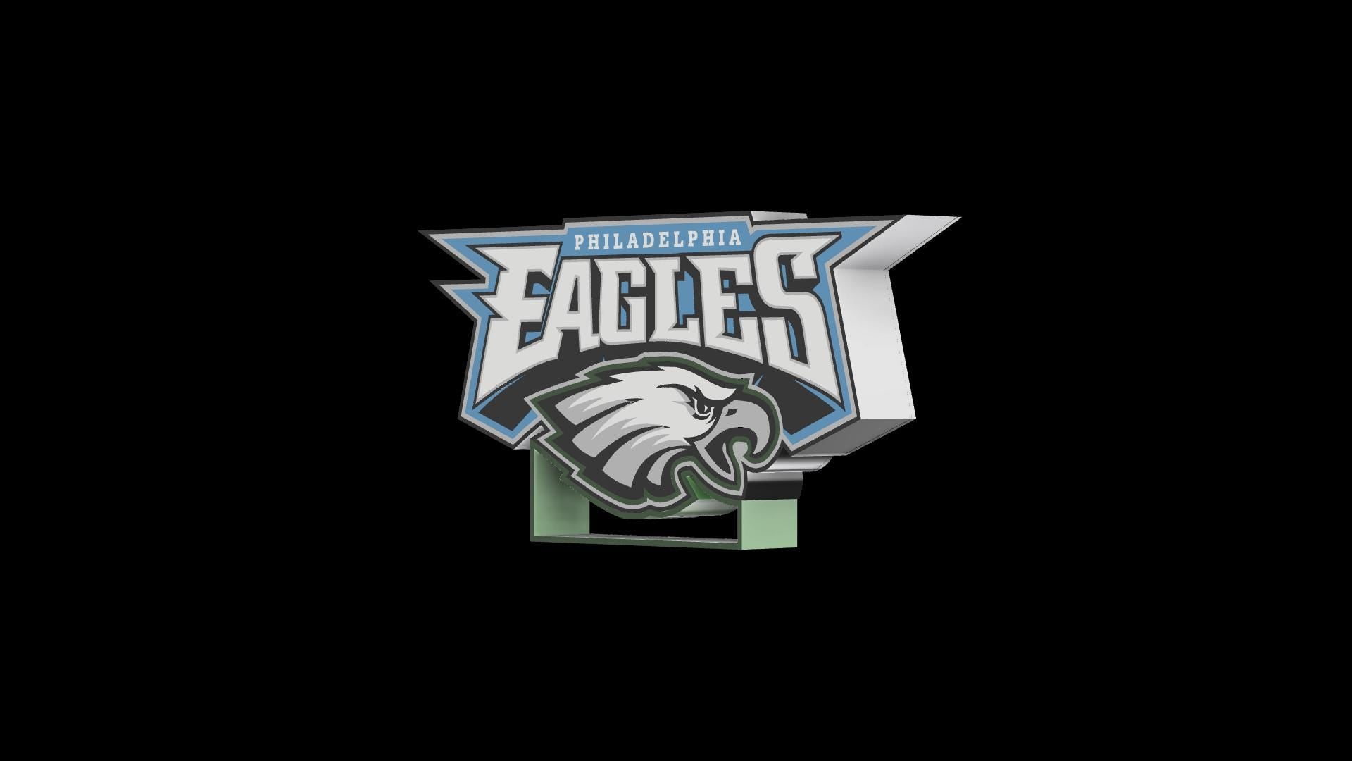 Philadelphia Eagles Lightbox – 3D-Druckdatei für mehrfarbigen Druck (stl)